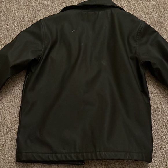 Quicksilver boys faux leather jacket small 4 lined - Picture 5 of 7